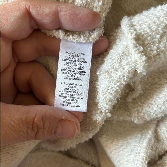 Lou & Grey long sleeve oversized deep v neck sweatshirt size XS/S - Picture 3 of 8